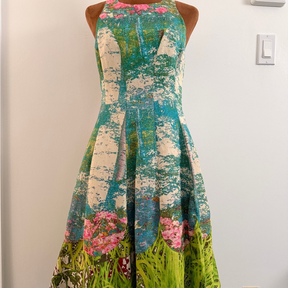 Tracy Reese Anthropologie Multicolor Floral Midi Dress